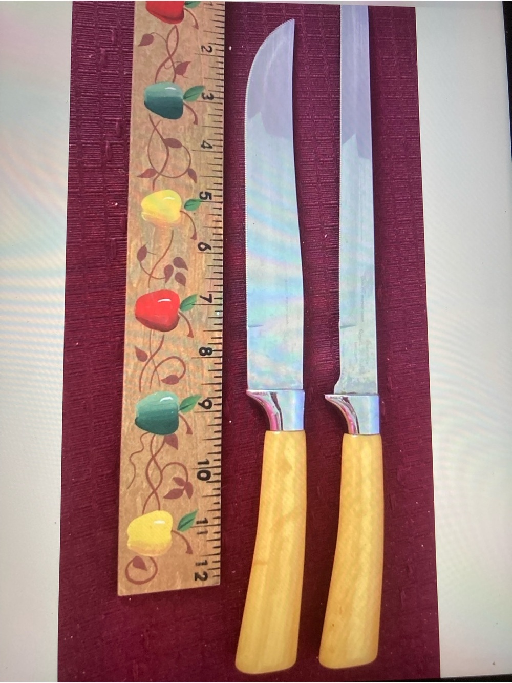 Regent Sheffield England Yellow Handle Carving Knife Set - Sharp Stainless